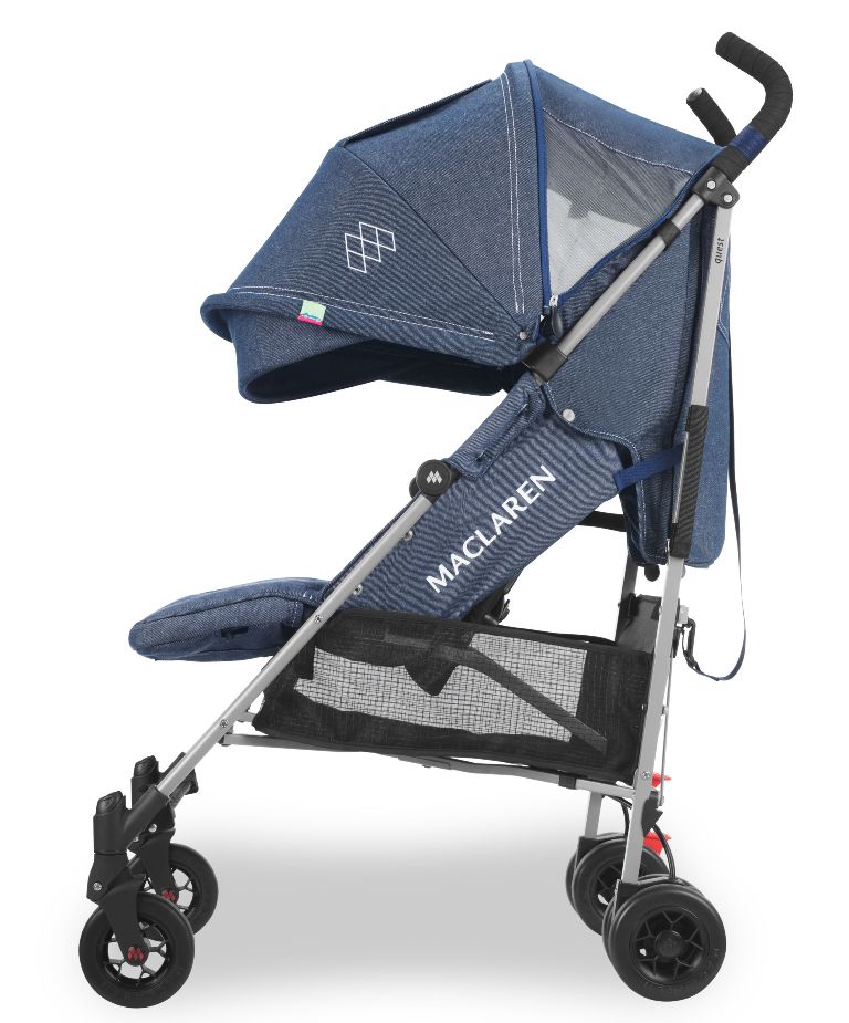 Maclaren Poussette quest denim indigo Doudouplanet Livraison Gratuite 24 48h